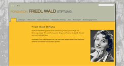 Desktop Screenshot of friedlwald-stiftung.ch
