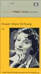 Mobile Screenshot of friedlwald-stiftung.ch