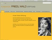 Tablet Screenshot of friedlwald-stiftung.ch
